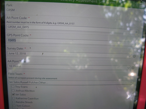 GRSM Accuracy Assessment. Plot Code: GRSM_AA_0495_1