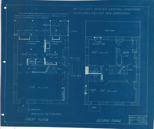Supt's Quarters, Valley Forge Park: First & Second Floor Plans