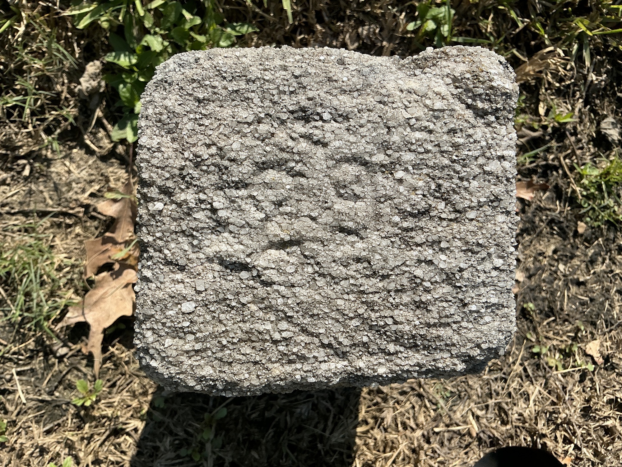 Top of flat marble marker