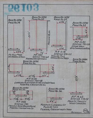 56103.LB--clearance sketches--Structures less than 8 feet from center line of track or less than 22 feet above top of rail [Group 11]
