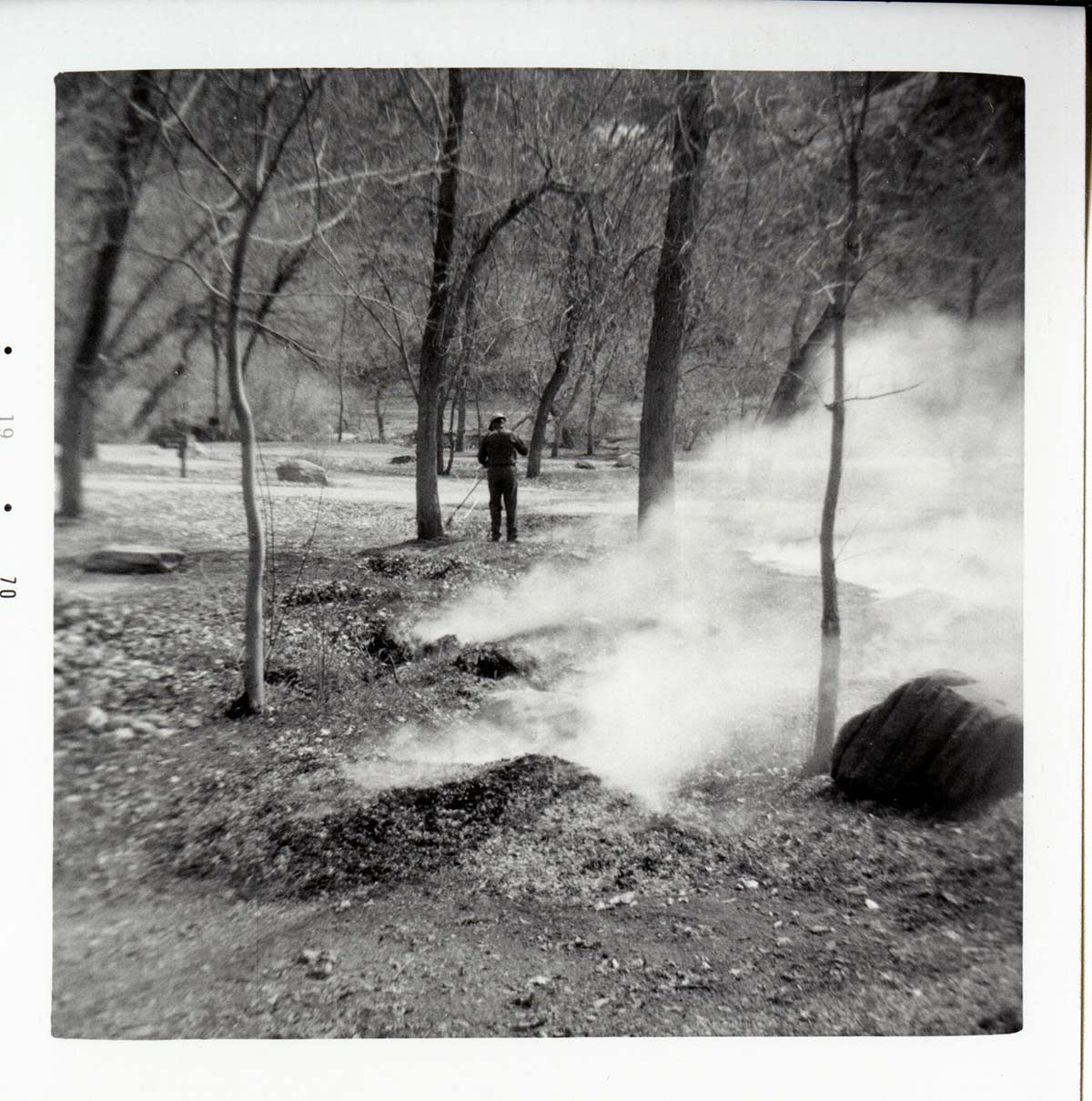 Park personnel burning and clearing brush in South Campground.