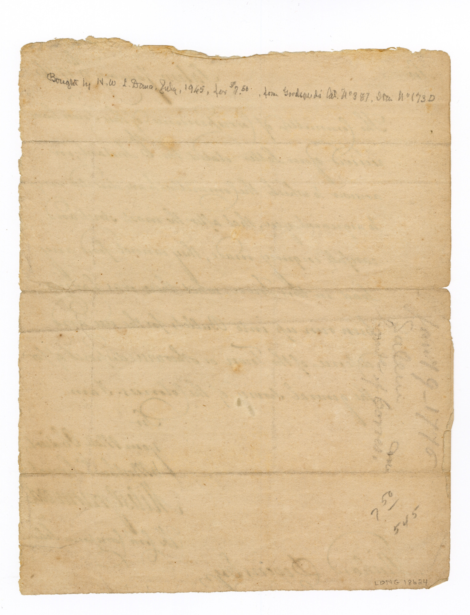 Manuscript letter