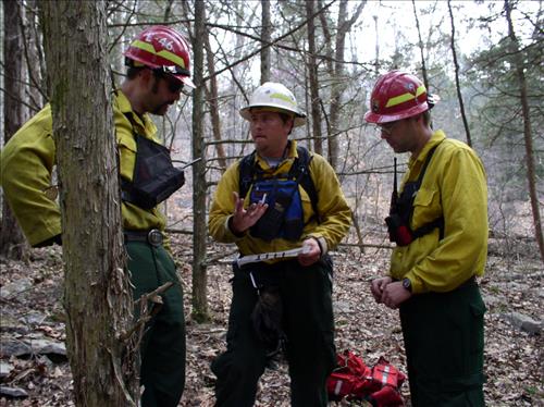 Fire effects monitoring on Jim Lee Prescribed burn, Mammoth Cave National Park, 2004