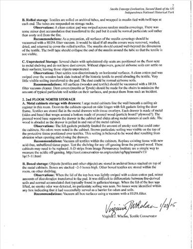 2nd Bank Museum Collections Recovery -- Conservators' assessments