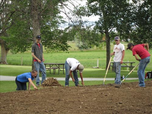 FY14 YCC Activities including landscape re-design of Bighorn Canyon NRA Visitor Center grounds.