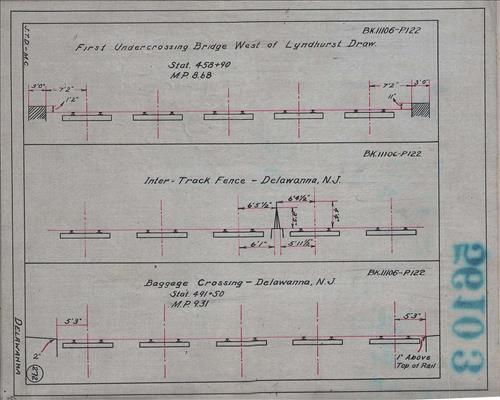 56103.LB--clearance sketches--Structures less than 8 feet from center line of track or less than 22 feet above top of rail [Group 08]