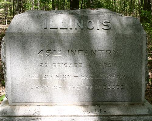 45th Illinois Infantry Monument at Shiloh National Military Park in May 2004
