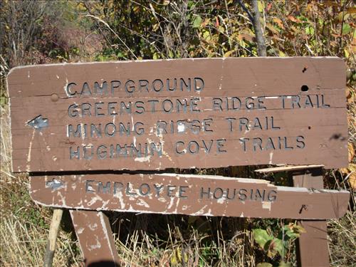 Trail sign damage examples on Isle Royale
