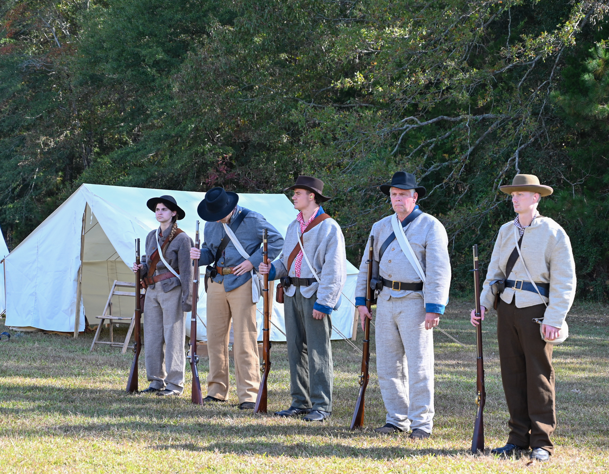 Confederate infantry demonstration.