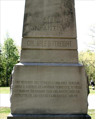 51st Indiana Infantry Monument at Shiloh National Military Park in May 2004