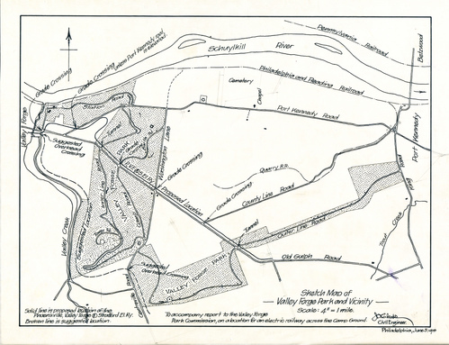 Sketch Map of Valley Forge Park and Vicinity