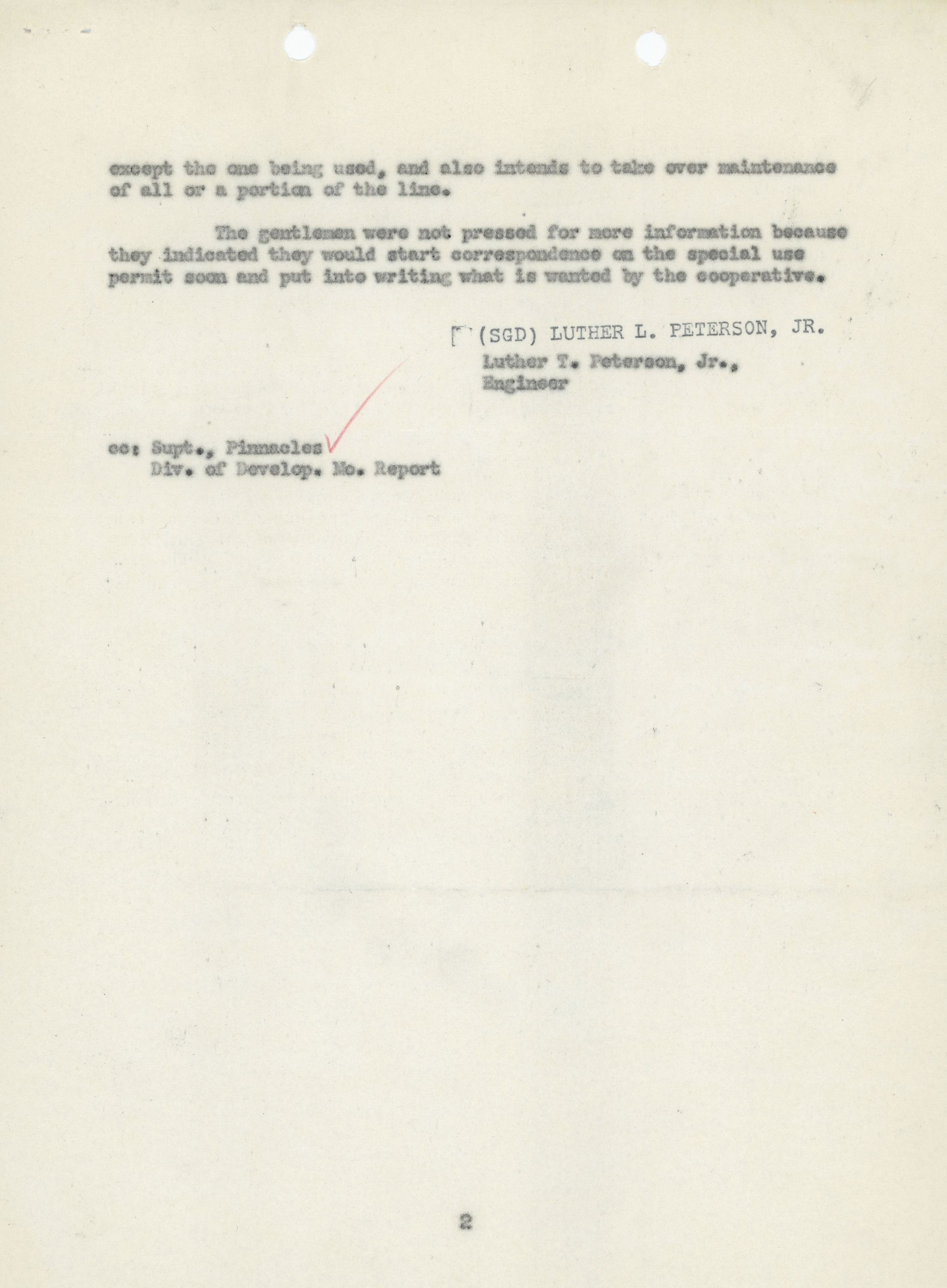 Telephone System Correspondence