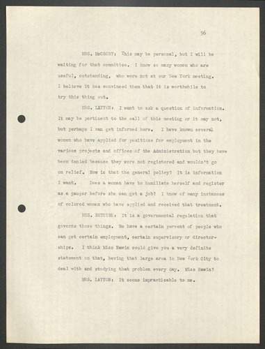 Transcript of the White House Conference of the National Council of Negro Women, Inc., April 4, 1938