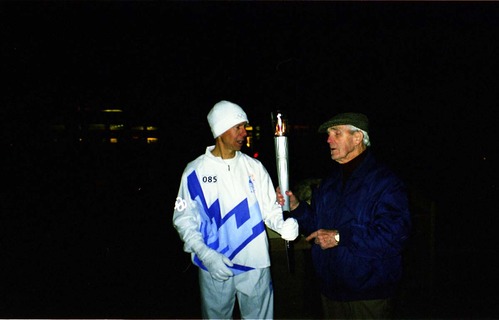 Color Photos of the ceremony surrounding the Olympic Torch passing through Zion.