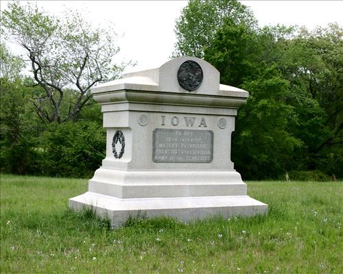 16th Iowa Infantry Monument at Shiloh National Military Park in May 2004