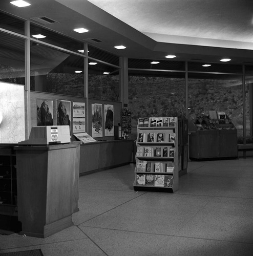 Gift store display in the old Mission 66 Visitor Center and Museum.