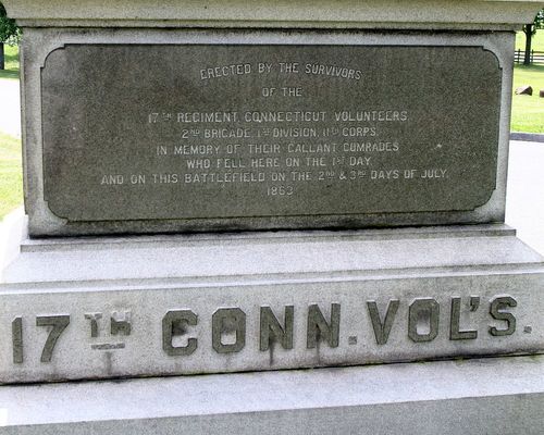 17th Connecticut Infantry Monument