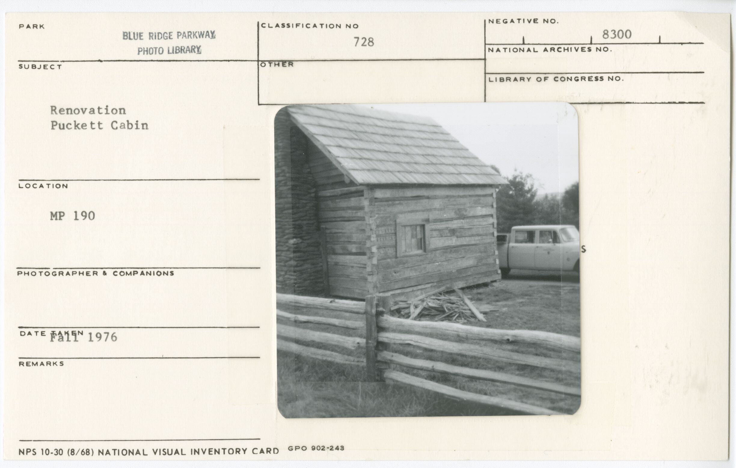 Puckett Cabin restoration