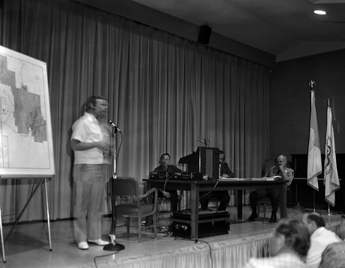 The Zion Master Plan hearings at the Visitor Center auditorium September 20, 1975.
