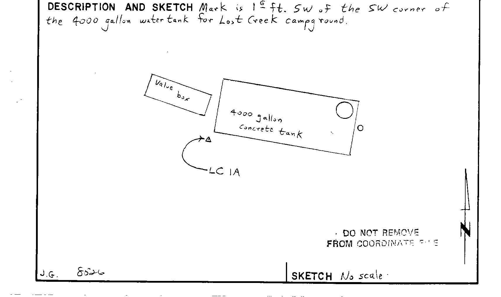 00008526 Survey Monumentation Sketch