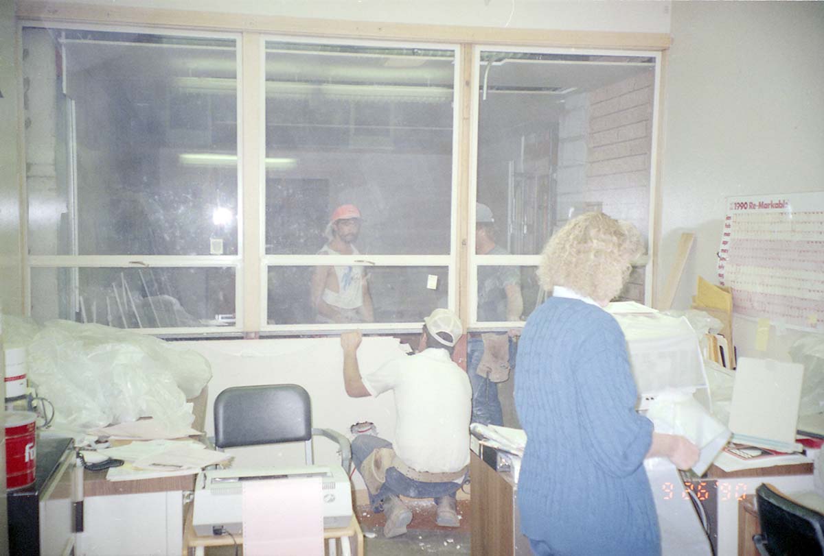 Construction of headquarters addition.