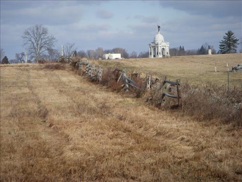 Repair and Replacement of Historical Fences Area: Pickett's Charge/Pitzer Woods at Gettysburg National Military Park in January 2008