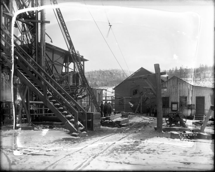 A0609-A0612--Nanticoke, PA--Bliss Shaft--Wreck Damage to Headframe [1907.12.02]