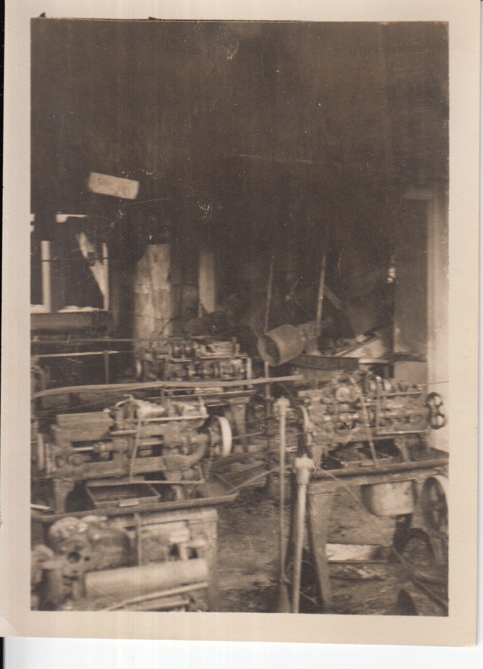 [Machine shop, phonograph works?] after the fire.