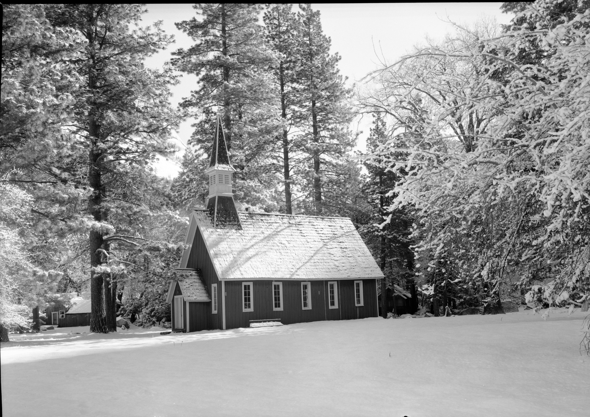 Yosemite Chapel in Snow