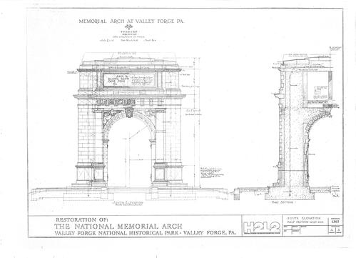 Restoration of the National Memorial Arch, Valley Forge National Historical Park, Valley Forge, PA: Sheets 1-7