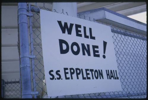The arrival of the Eppleton Hall (built 1914; tugboat) in San Francisco, March 24, 1970