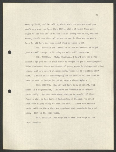 Transcript of the White House Conference of the National Council of Negro Women, Inc., April 4, 1938