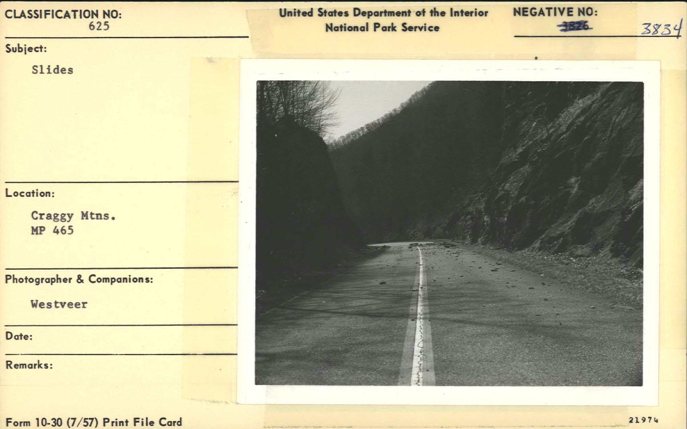 Rockslide on Parkway