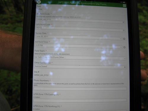 GRSM Accuracy Assessment. Plot Code: GRSM_AA_0153_1