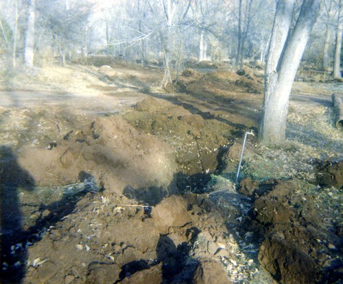 Workers during the Zion Lodge utilities project.