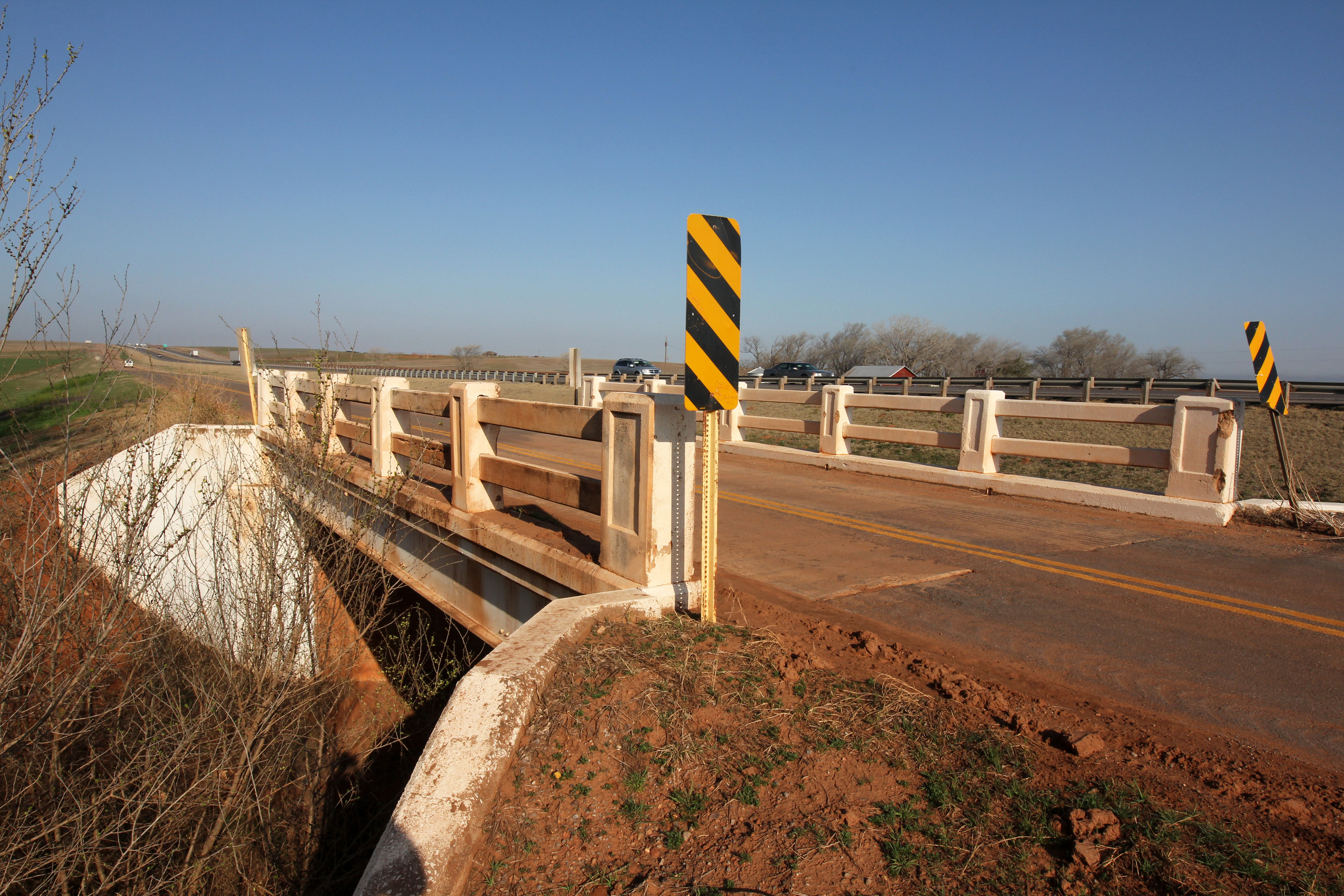 Steel Beam bridge on unnamed creek 1 mi. W. of I-40 Exit 61.