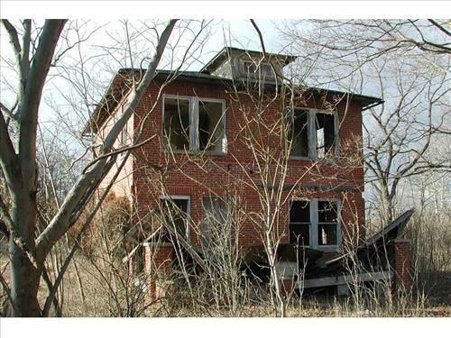 Demolition of Company (Quarry Workers) Houses on School House Ridge South Harpers Ferry Natiponal Historical Park in June 2013