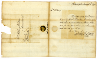 Manuscript letter on single leaf signed by George Washington.