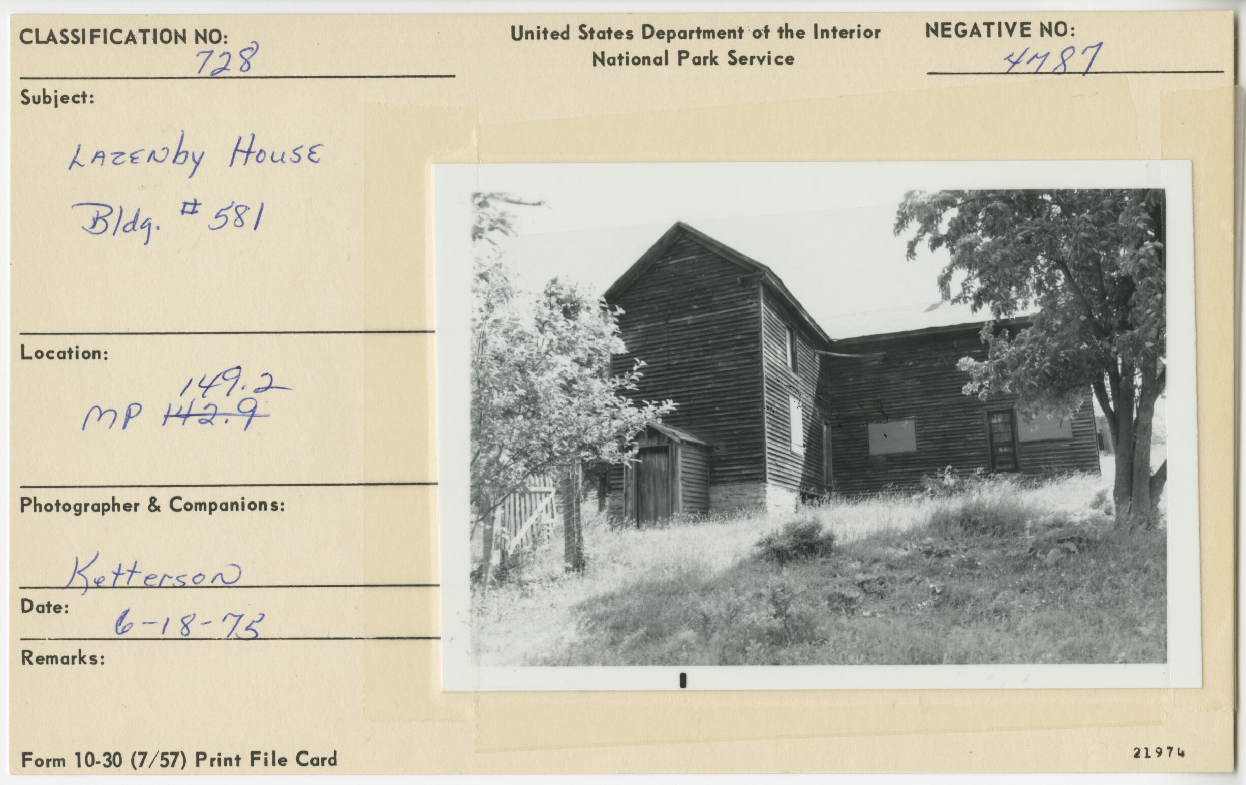 Lazenby House, Bldg. #583