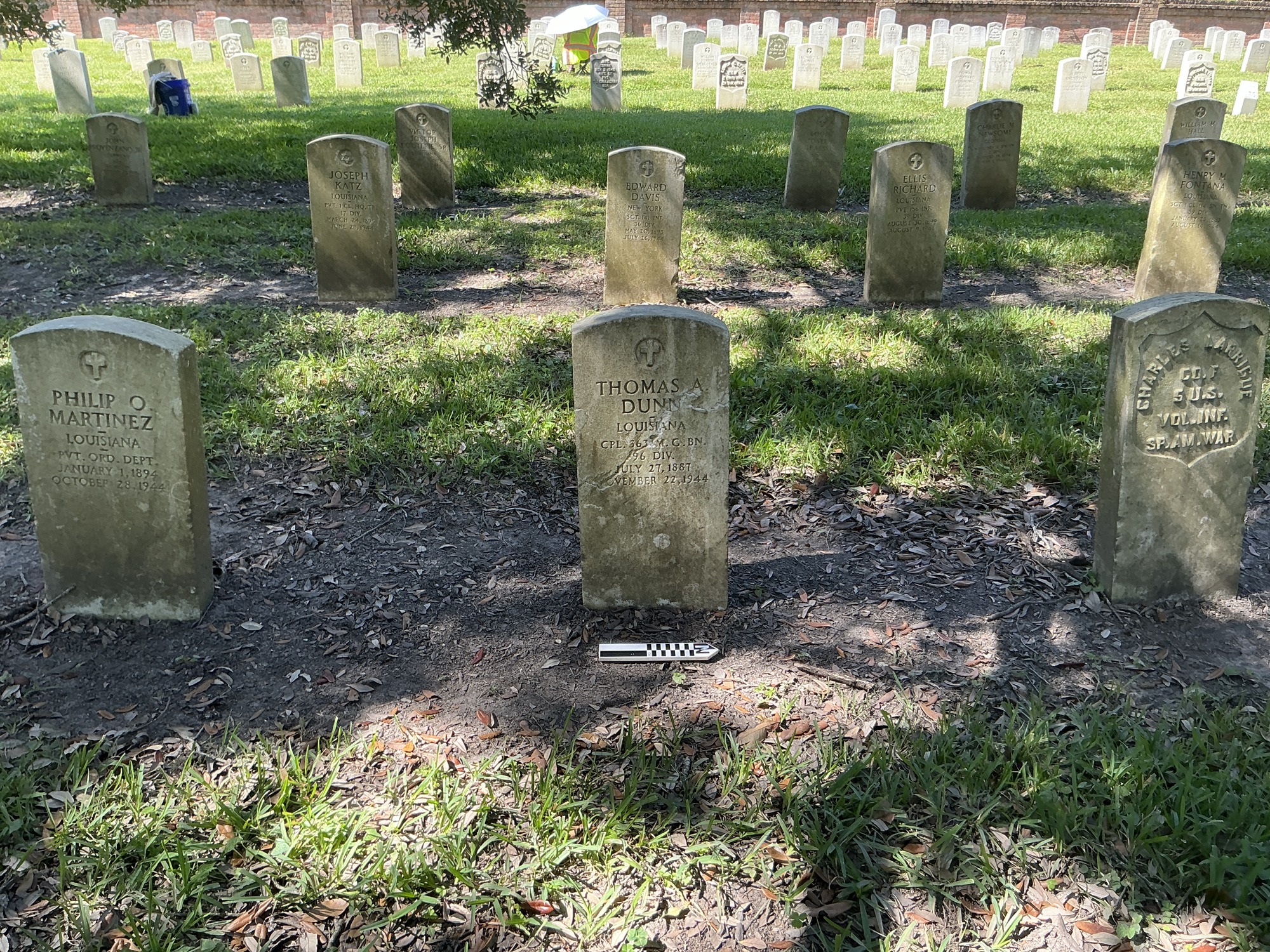 Extra image of upright marble headstone with flat face.