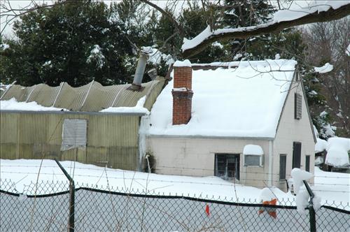 Major snow storm damage to greenhouse #4 at Kenilworth Aquatic Gardens - February 2010