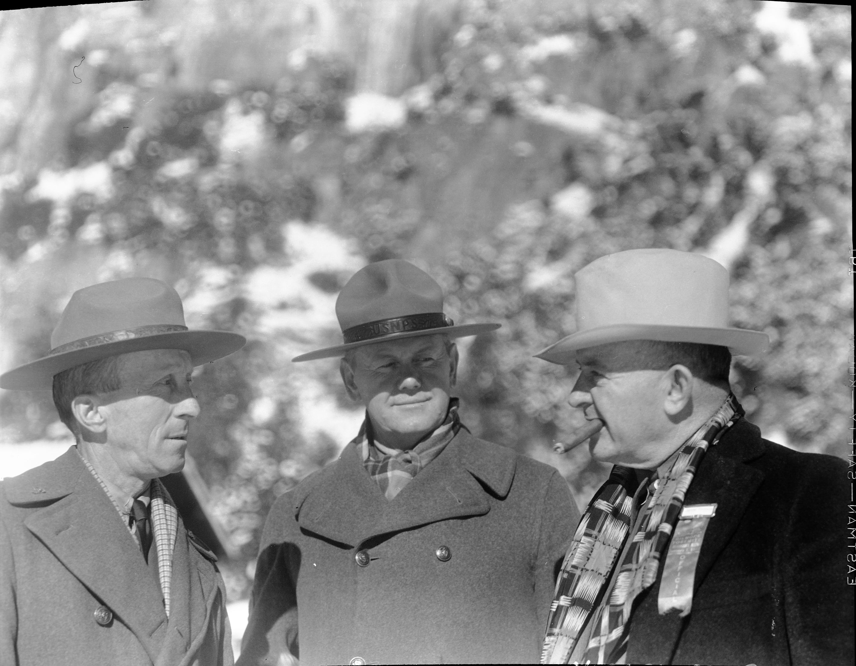 Col. Thomson, Chief Townsley and Barney Oldfield, famous auto racer.