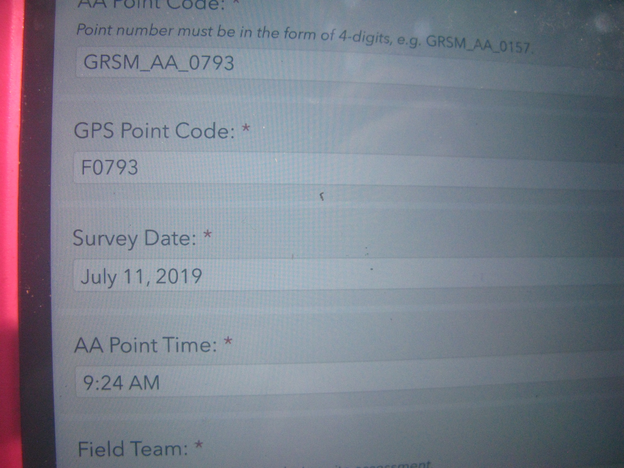 GRSM Accuracy Assessment. Plot Code: GRSM_AA_0793_1