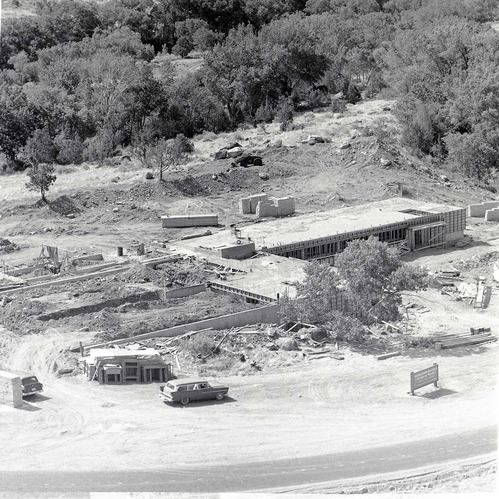 Mission 66 Visitor Center and Museum during construction.