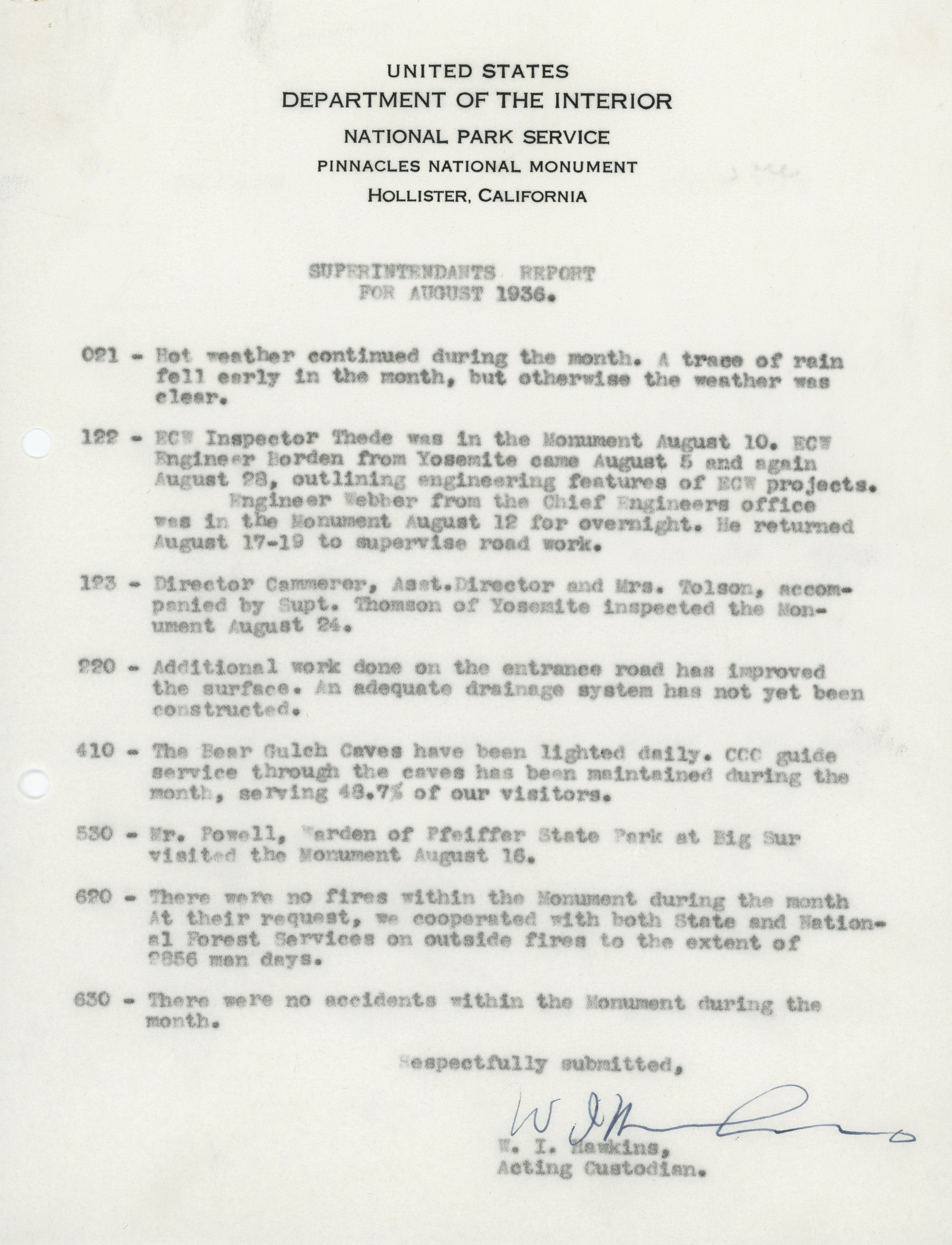 Superintendent's Narrative Report