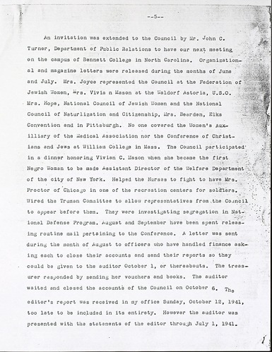 National Council of Negro Women Meeting Minutes