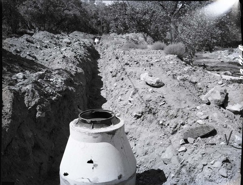 Water and sewer system - Watchman Residential Area - installation of man-holes.