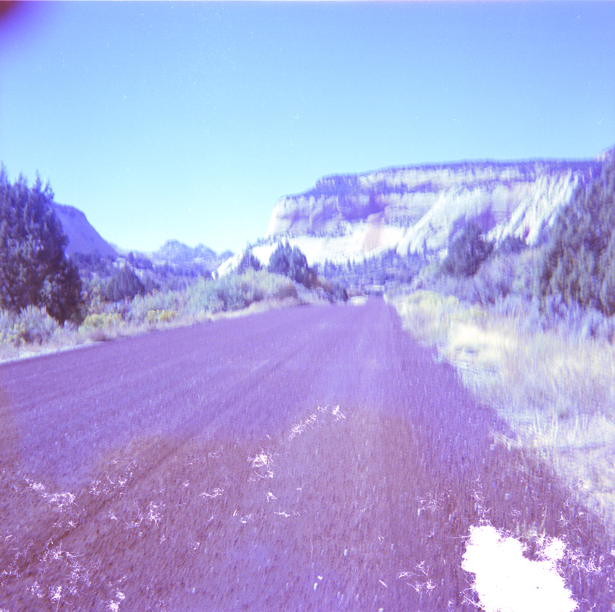 Road during chipsealing roads.