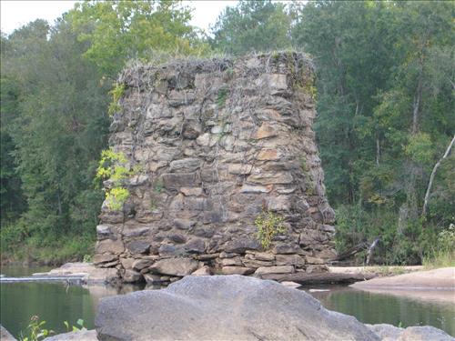 Images of the remnants of Miller Covered Bridge at Horseshoe Bend NMP in October 2007