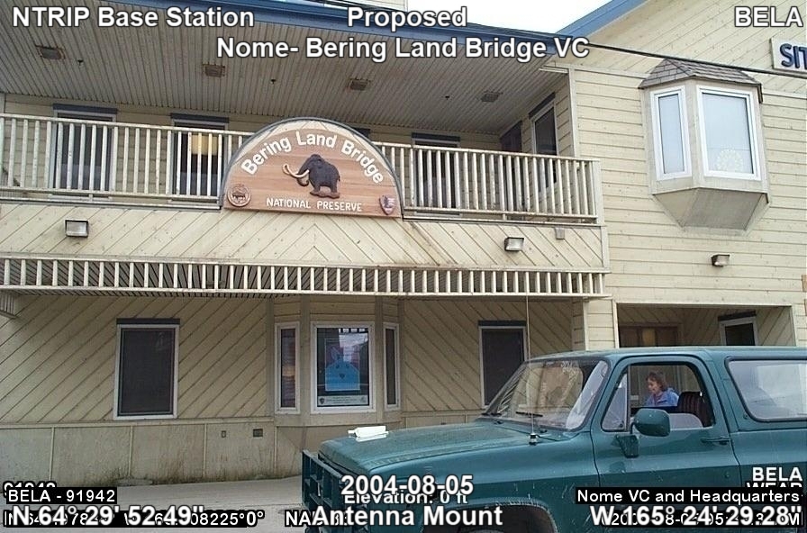 Proposed NTRIP base station antenna mount at BELA Nome - Bering Land Bridge Visitor Center. 